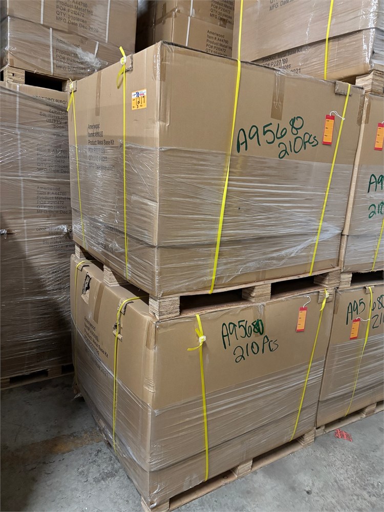 Lot of (3) Pallets of Metal Base Kit