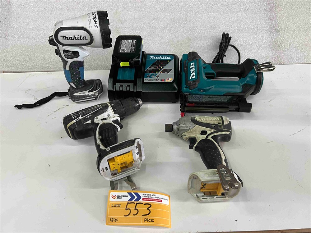 Makita 18 Volt Cordless Tool Set, Battery & Charger