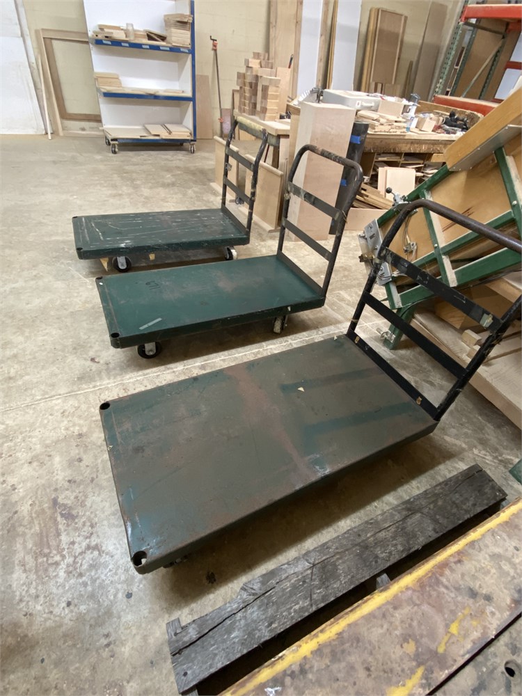 (3) Flat Bed Carts