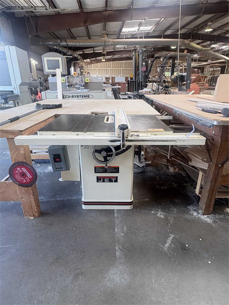 Jet "JTAS-10XL-3" Tilting Arbor Table Saw - 10"