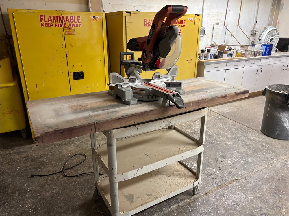 Ridgid "MS 255 SR" Miter Saw with Cart as pictured