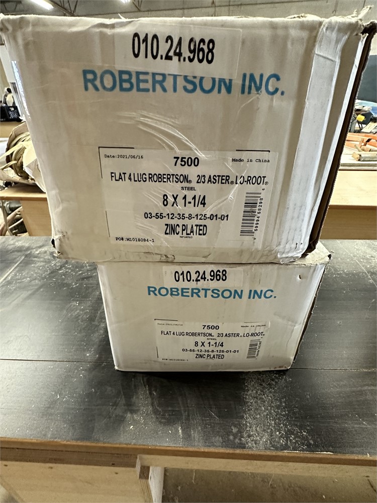 Robertson Flat 4 Lug Screws - New - Approx 10000 pieces ( 8 X 1-1/4")