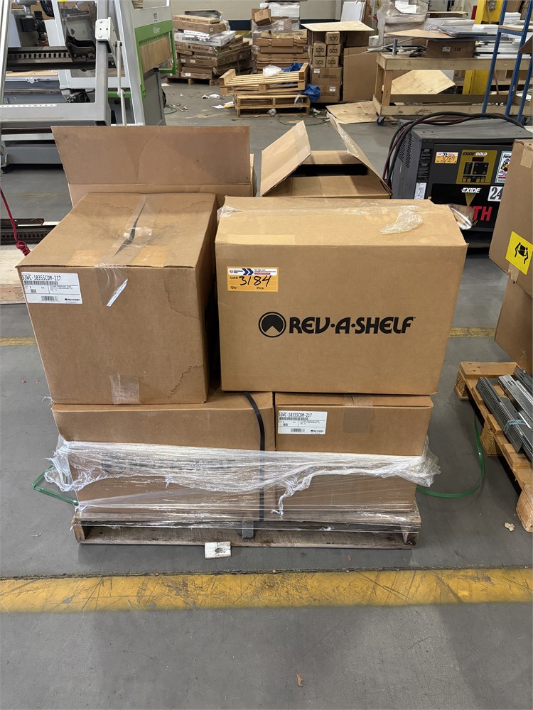 Pallet of Rev-A-Shelf Cabinet Hardware