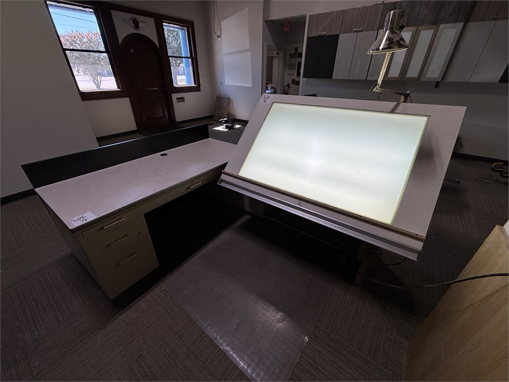 LED Drafting Table w/Desk