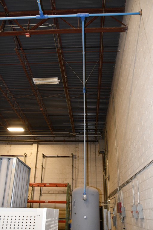 Transair Aluminum Air Pipe & fittings in ceiling.