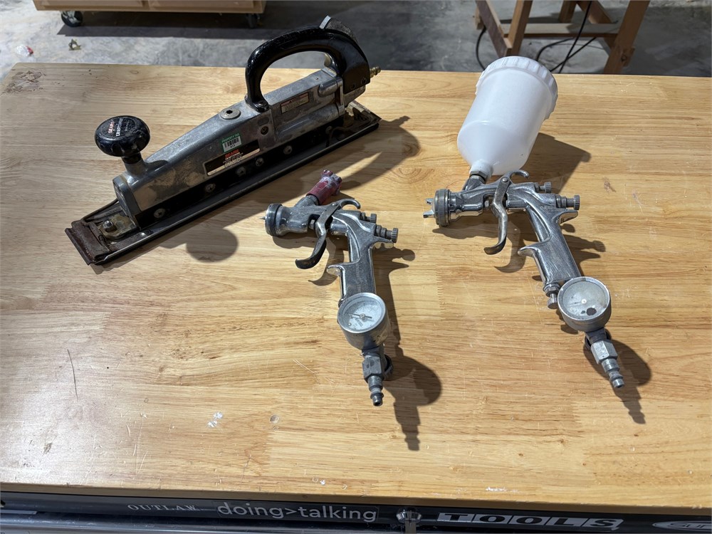 (2) Spray Guns & Belt Sander