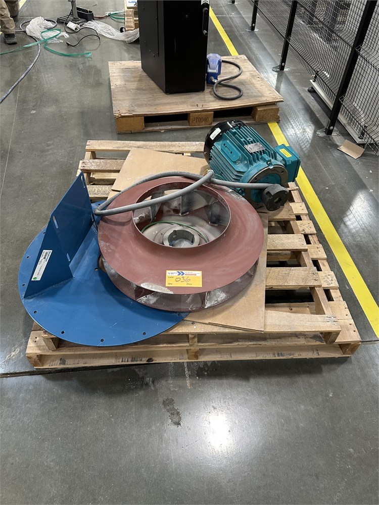 Nederman "S-1000" Dust Collector Fan Assembly and 10 HP Motor