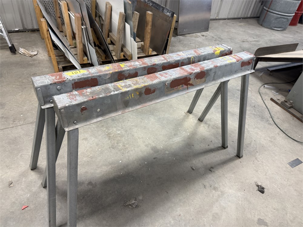 (2) Metal Sawhorses