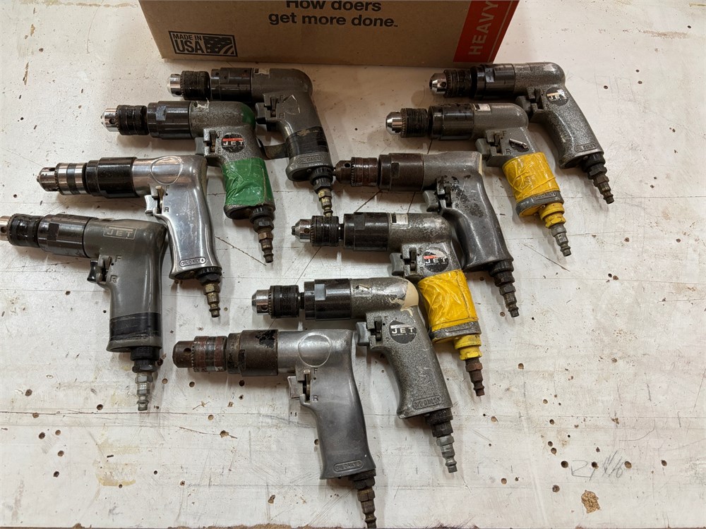 Lot of (10) Pneumatic Drills as pictured