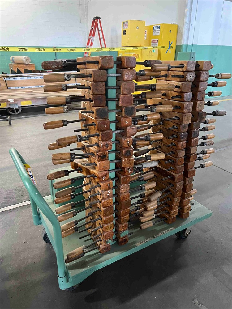 Wood Clamps on Cart