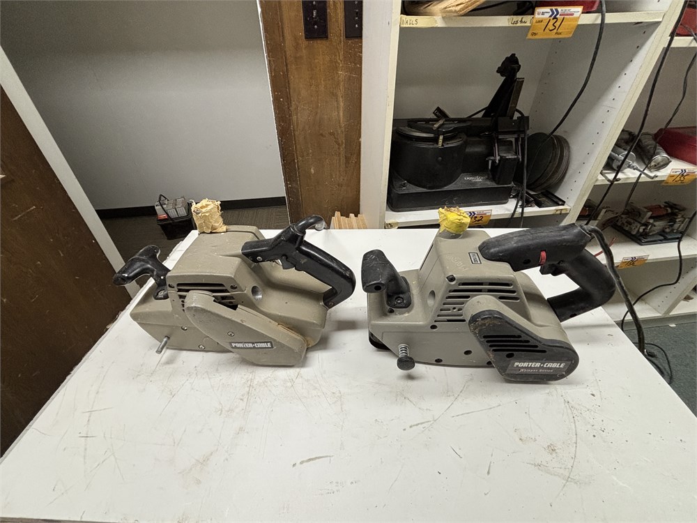 (2) Porter Cable Belt Sanders