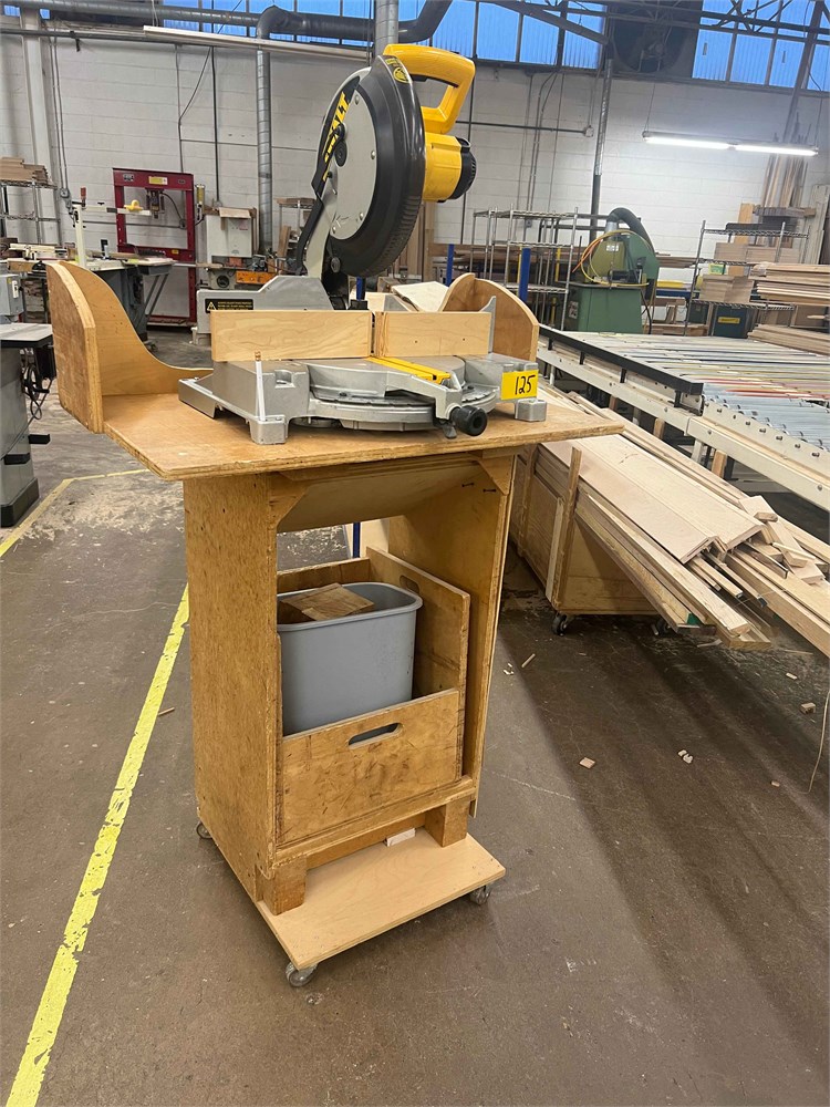 DeWalt "DW705" Miter Saw with Wooden Cart