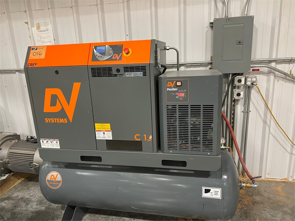 DV Systems "C-15" Air Compressor with Tank and Dryer