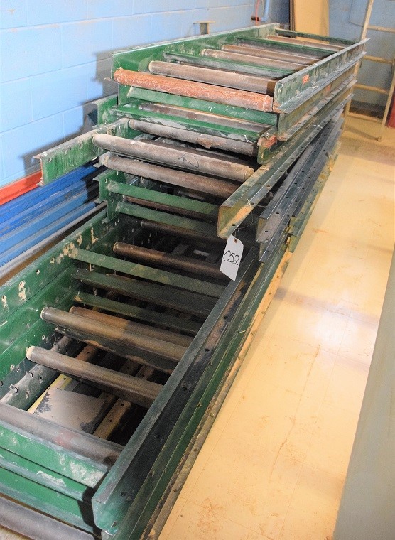 (12) PCS OF 24" WIDE ROLLER CONVEYOR WITH STANDS * SEE DESCRIPTION FOR LENGTHS