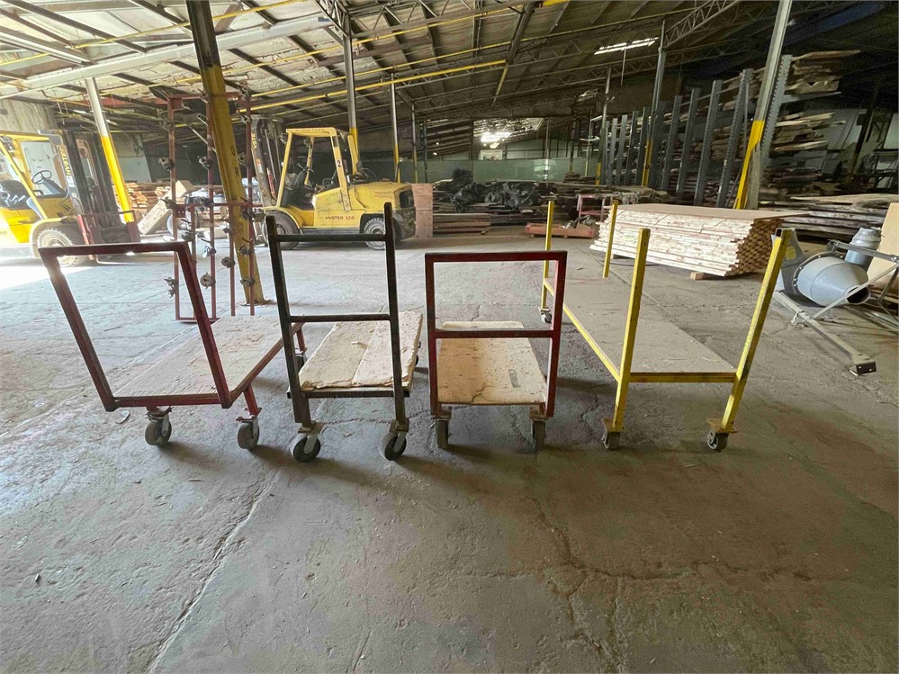 Four (4) Metal Shop Carts