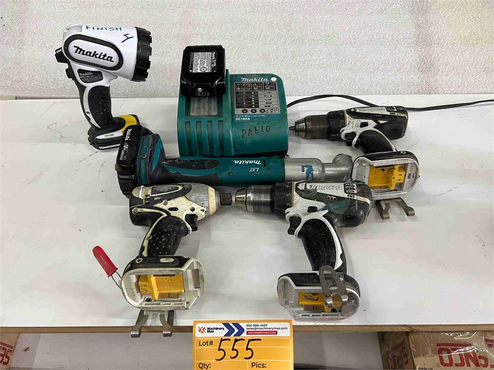 Makita 18 Volt Cordless Tool Set, Battery & Charger