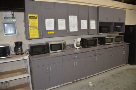 Cabinets & microwaves