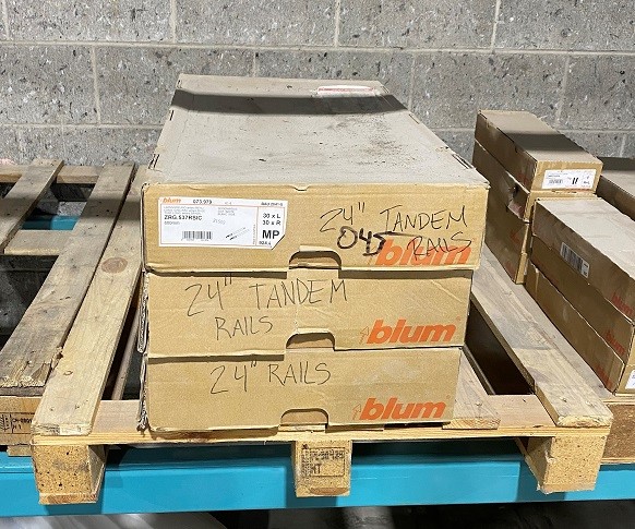 (3) Boxes of "Blum Hardware" - See Photos for label description & Hardware Type
