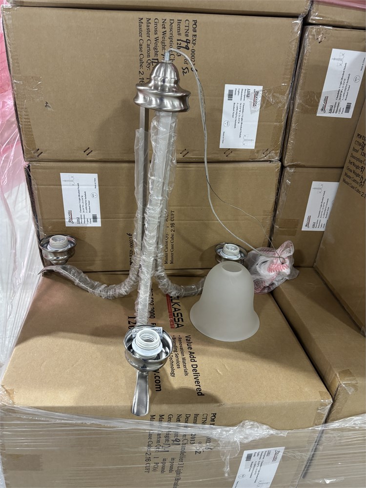 Pallet of 3-Light Chandeliers - as pictured