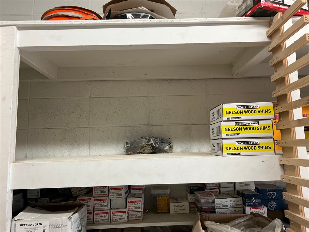 Lot of Various Hardware on Shelves - as pictured