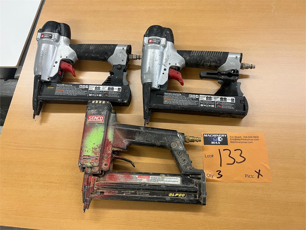 Lot of Pneumatic Staplers/Nailers - Qty (3) - as pictured