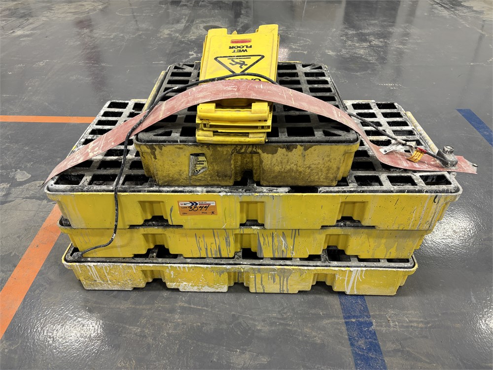 Eagle Spill Containment Platforms + Wet Floor Signs