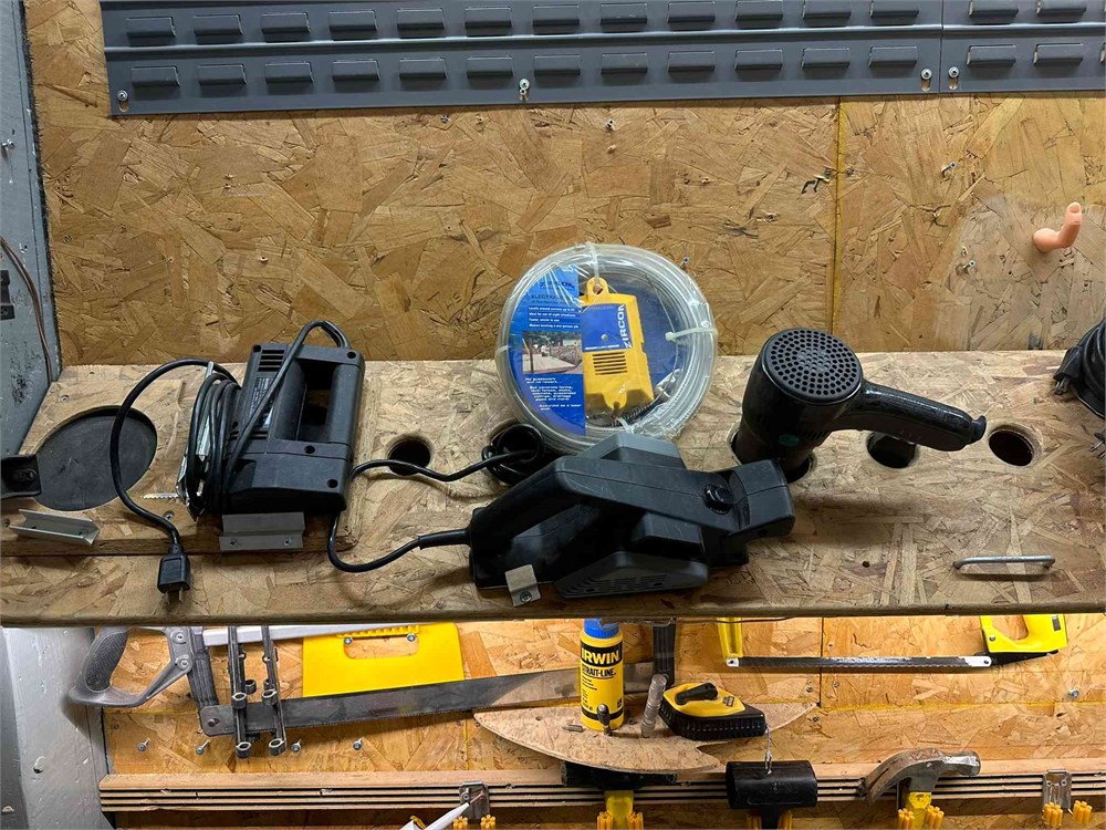 Jig saw, belt sander, & misc tools