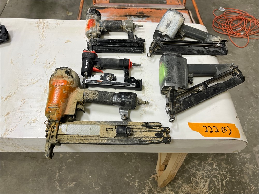 Lot of Pneumatic Staple/Nail Guns - Qty (5)