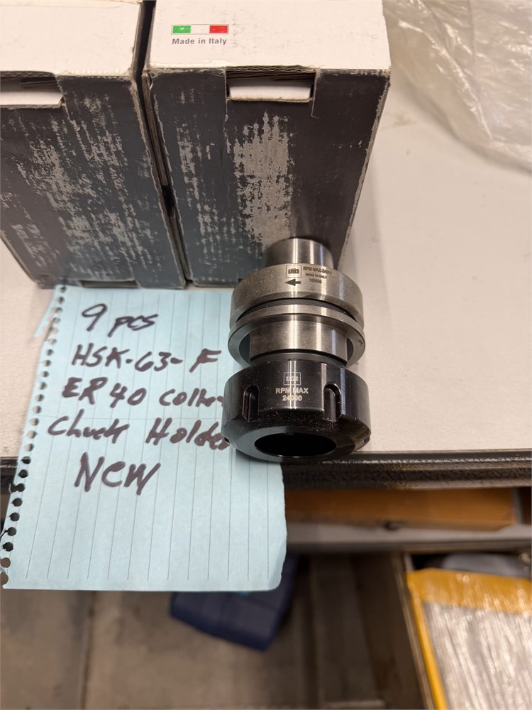 HSK63F "ER40" Collet Chucks Qty (9) BRAND NEW