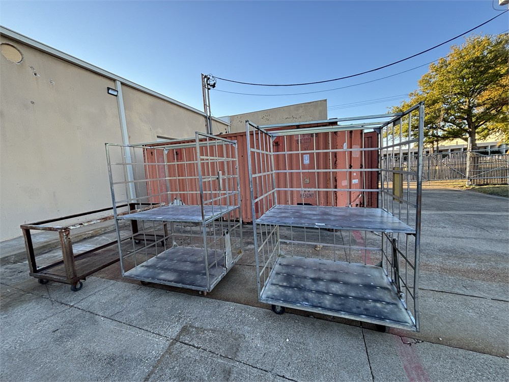 (2) Aluminum Carts w/Rolling Cart