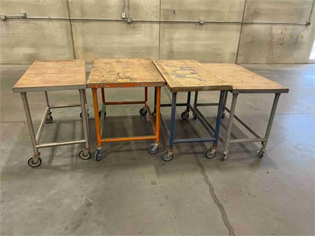 Excess Rol Table Lot - Lot of Rolling Tables - Qty (4) | Place Your Bid at MachineryMax