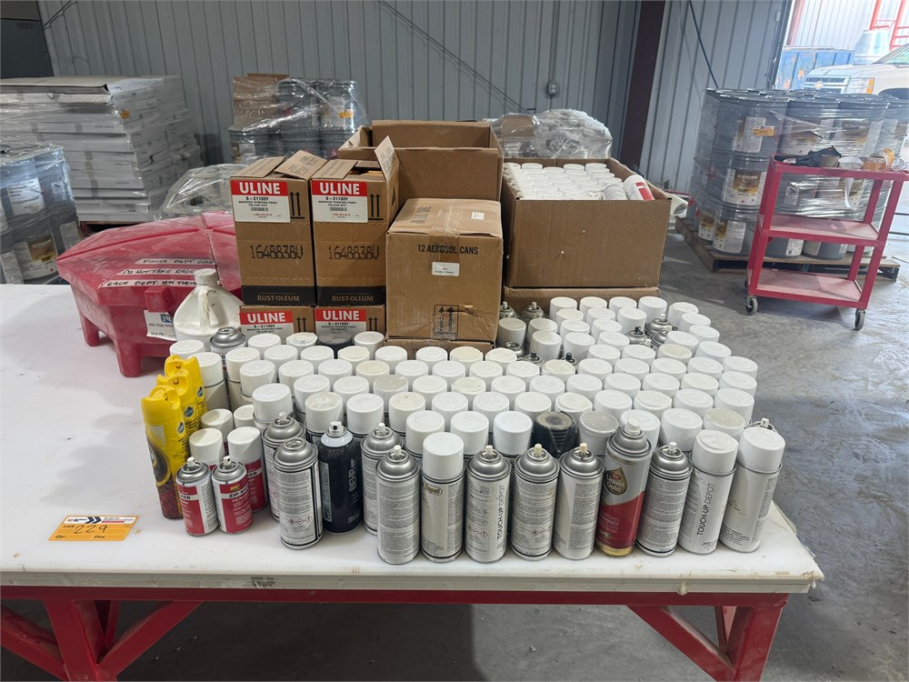 Pallet of Spray Paint Products