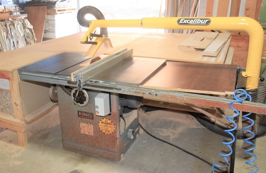 KING INDUSTRIAL TABLE SAW c/w EXCALIBUR SAW GUARD