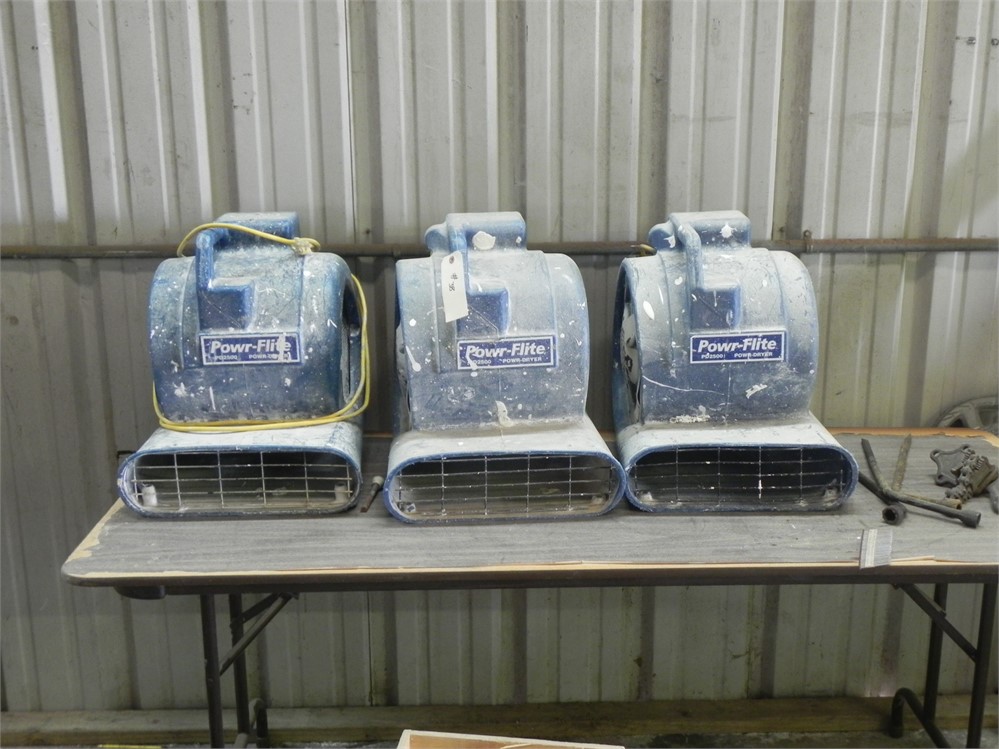 LOT OF (3) POWER-FLITE "PD2500" POWER DRYERS