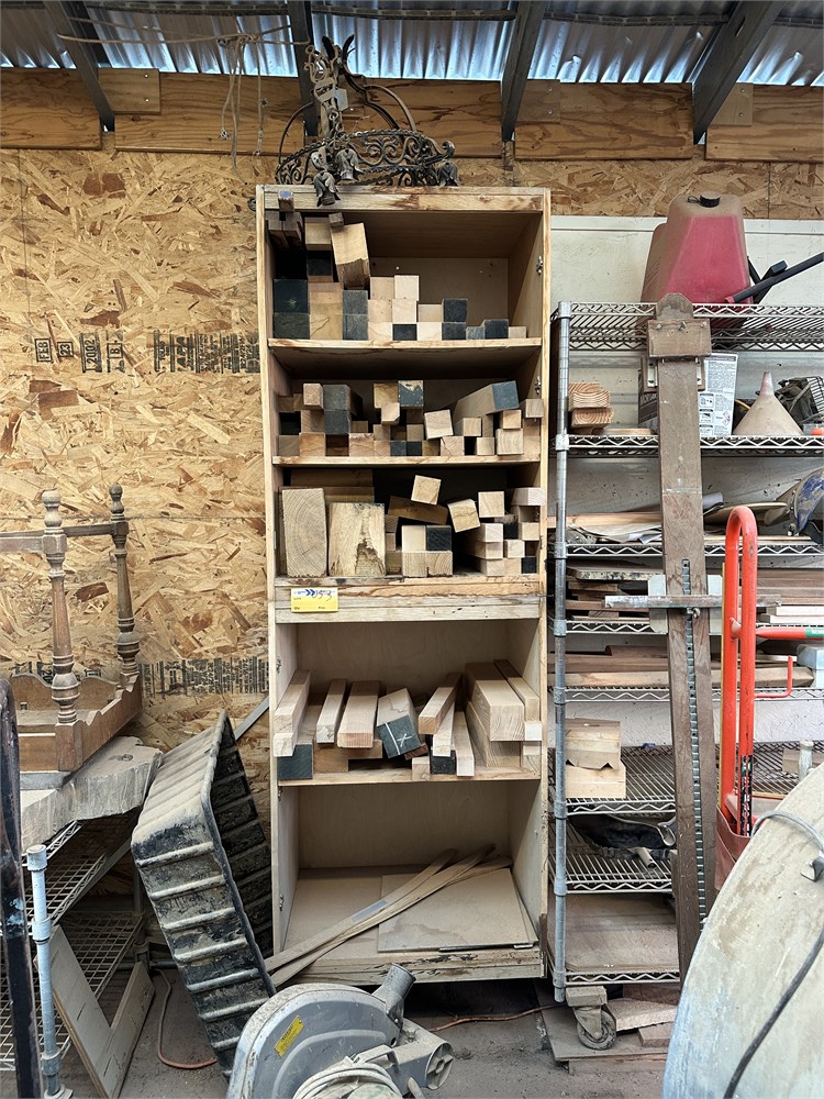 Wooden Rack w/Contents