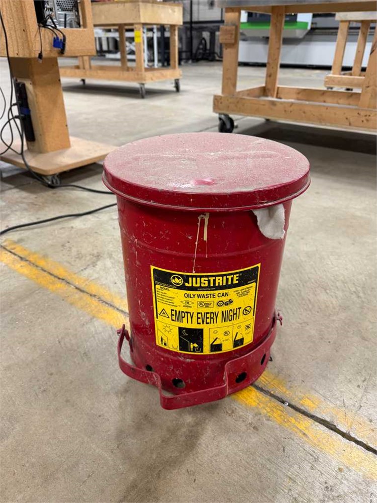 Justrite "09100 RED" Oily Waste Can