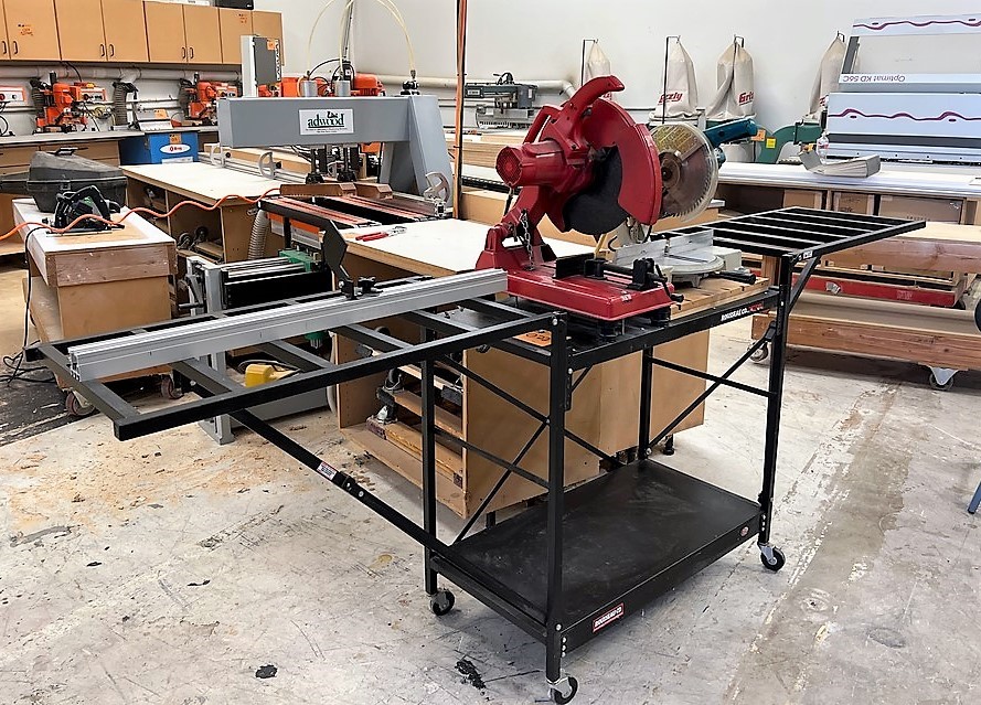 Makita and Milwaukee Saws Mounted on Rousseau Folding Stand