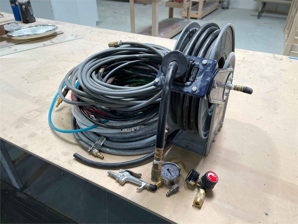 Air Hose Reel & Hoses as pictured