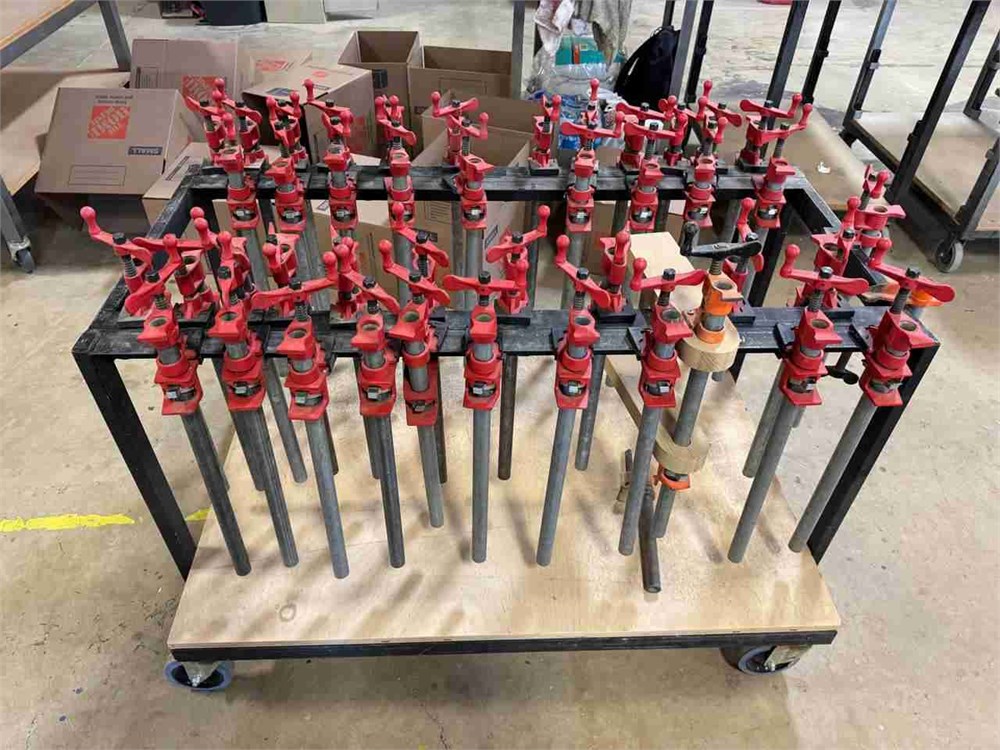 Pipe Clamps on Cart