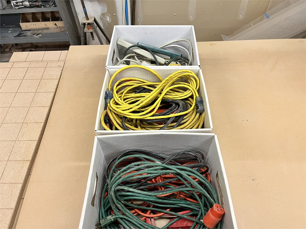 Three Boxes of Extension Cords and PowerStrips