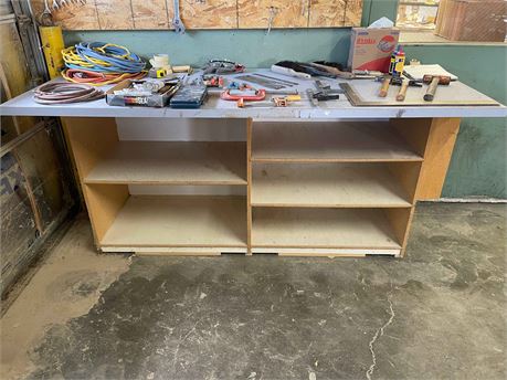 Cabinet with Assortment of Hand Tools