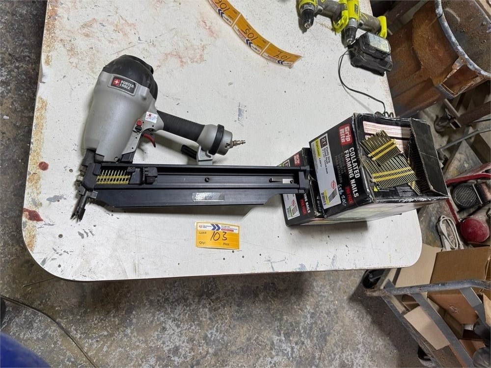 Porter-Cable Nailer with Grip-Rite Collated Framing Nails