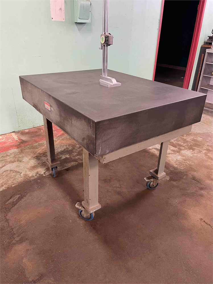 Granite Surface Table on Table with Castors