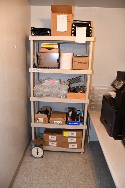 CONTENTS AND WHITE SHELF IN COPY ROOM