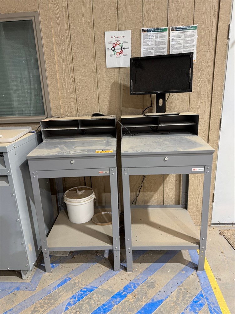 (2) Supervisor Desks & Monitor