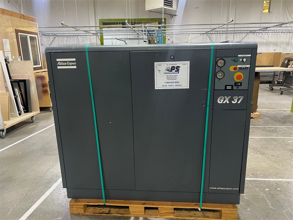 Atlas Copco "GX37" Air Compressor - Rotary Screw