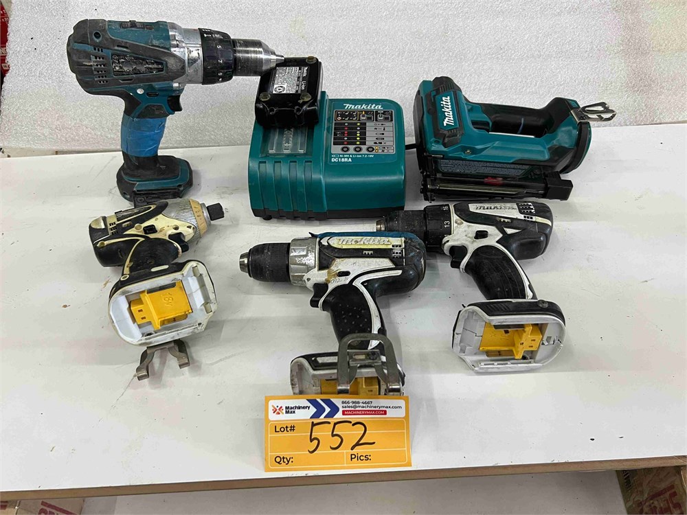 Makita 18 Volt Cordless Tool Set, Battery & Charger