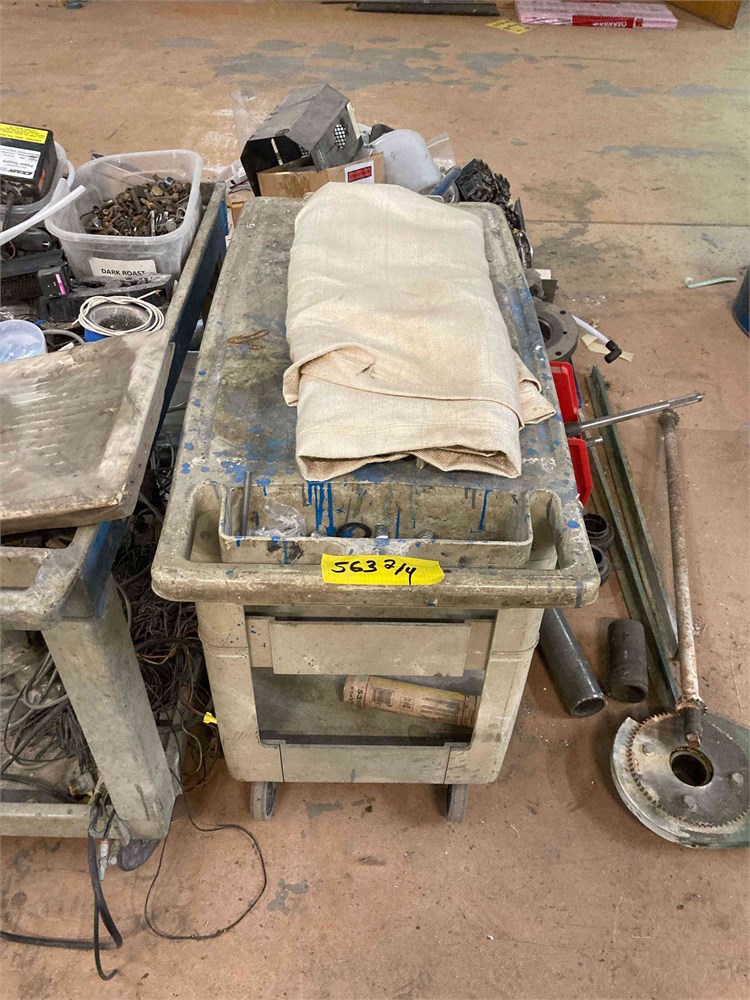 2-Skids and 2-Rolling Carts with Contents