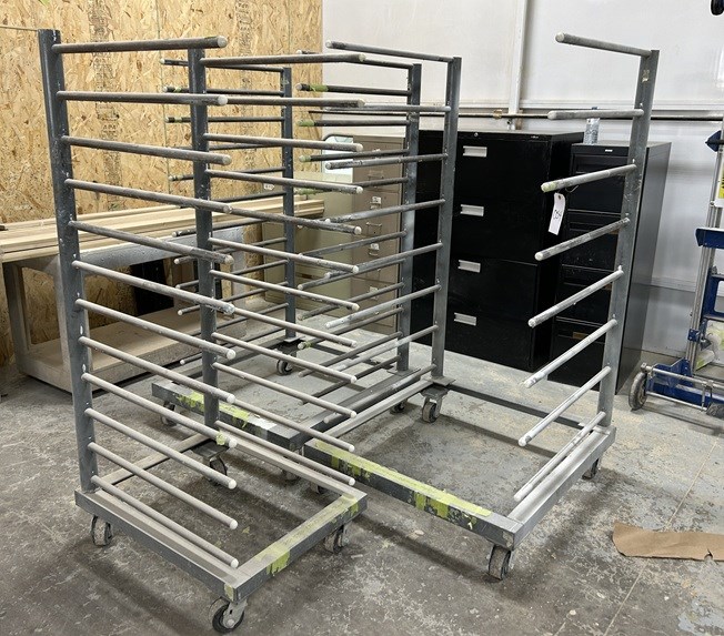 (3) Metal Paint Drying Racks on Casters - Markham, ON