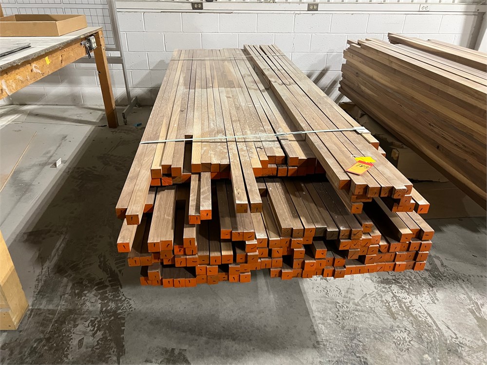 Lot of Hardwood Lumber & Cart